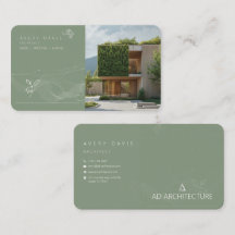 Carte de visite d'architecte durable moderne