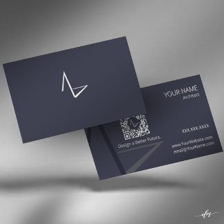 Carte de visite d'architecte minimaliste moderne