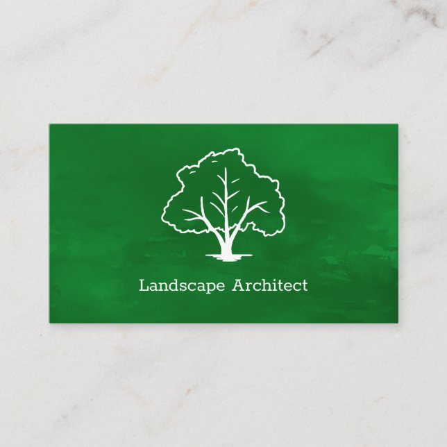 Carte de visite d'architecte paysager (Devant)
