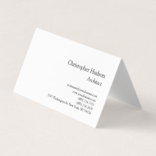 Carte de visite d'architecte simple en noir blanc