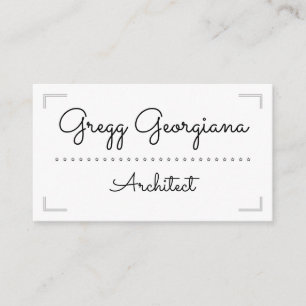 Carte de visite d'architecte simple et élégant
