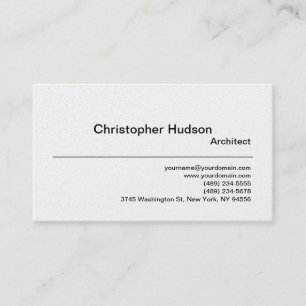Carte de visite d'architecture Gold Simple Plain A