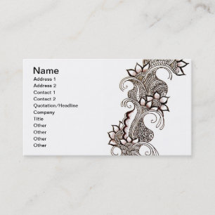 Carte de visite Dark Mehndi