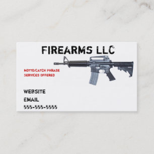 Carte de visite d'arme à feu