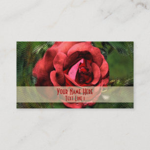 Carte de visite d'art Abstrait de Rose rouge