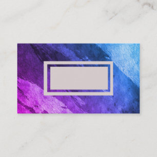 carte de visite d'art abstrait violet et bleu