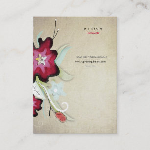 carte de visite d'art artisanal à la nature flora