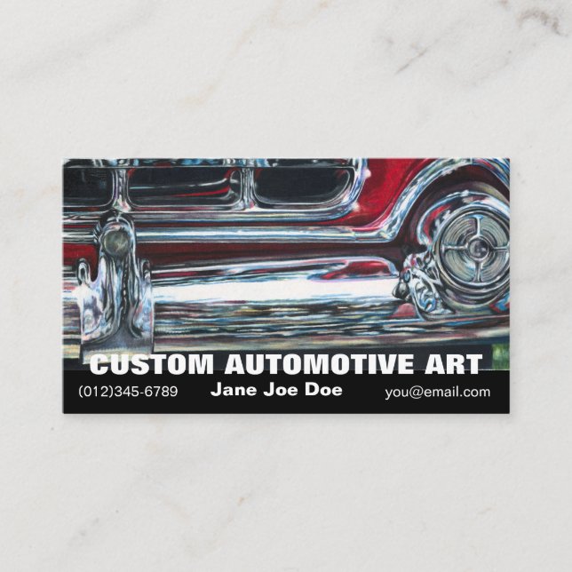 Carte de visite d'art automobile (Devant)
