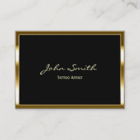 Carte de visite d'art Chubby Gold Border Tattoo