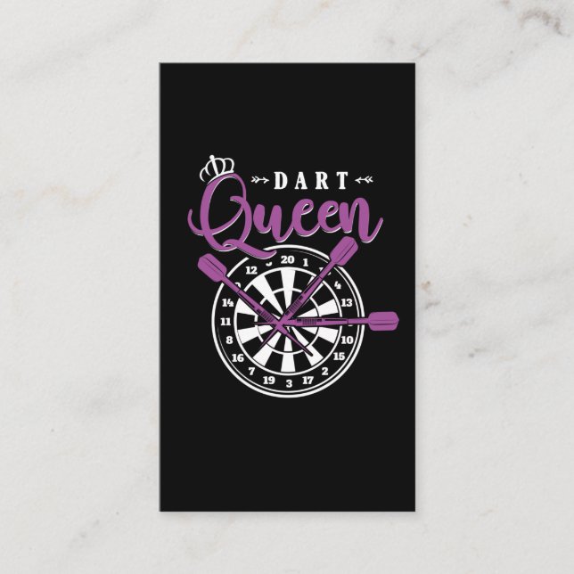 Carte De Visite Dart Queen Dart Arrow Dartboard Girl (Devant)