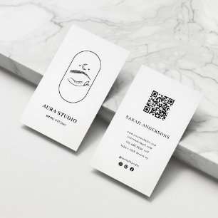 Carte de visite d'artiste de sourcils minimaliste 