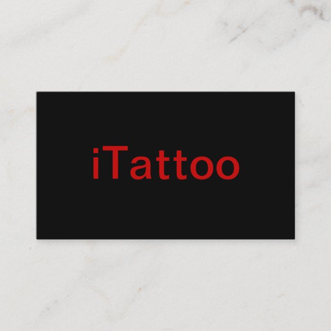 Carte de visite d'artiste de tatouage (Devant)