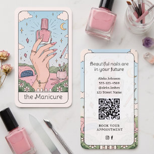 Carte de visite d'artiste en manucure Rose Céleste