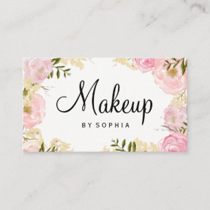 Carte de visite d'artiste maquillage moderne flora