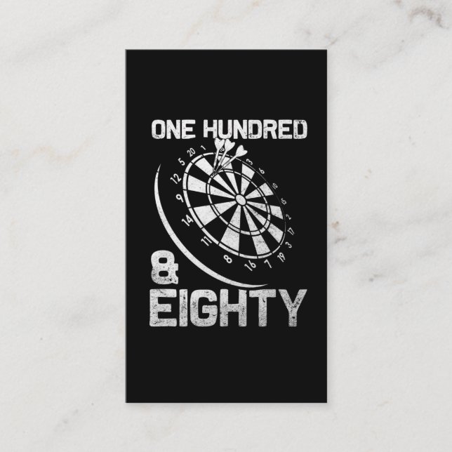 Carte De Visite Darts 180 Triple 20 Dartboard Cent-huit (Devant)