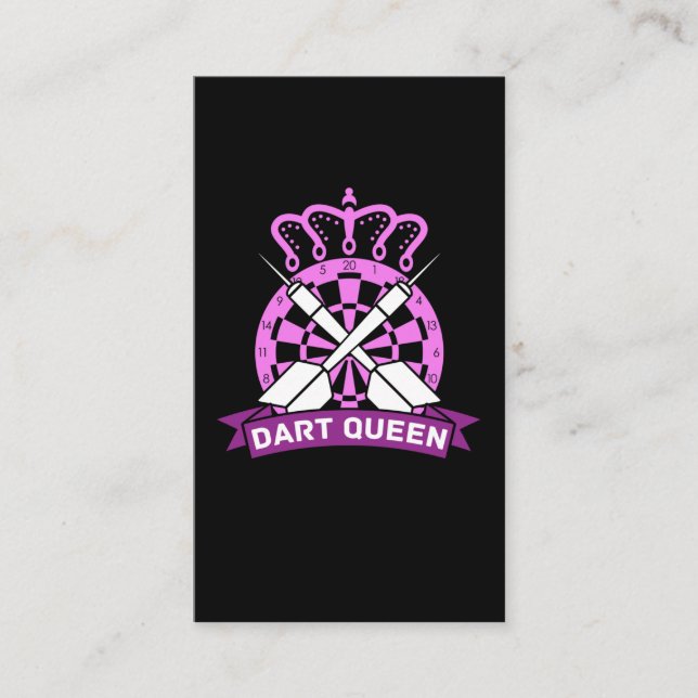 Carte De Visite Darts Queen Dartboard Girl Dart Player (Devant)