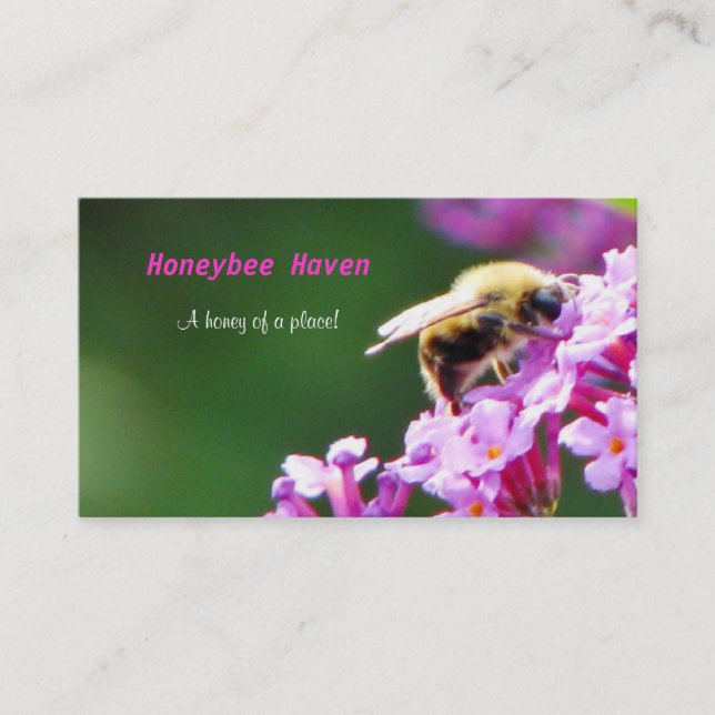 Carte de visite d'asile d'abeille (Devant)