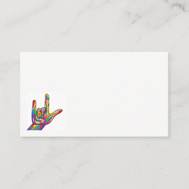 Carte de visite d'ASL je t'aime (Devant)