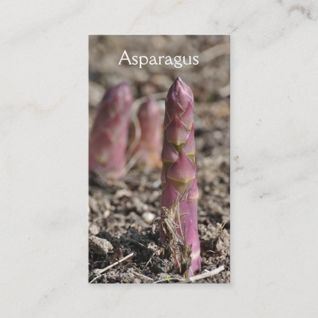 Carte de visite d'asperge (Devant)