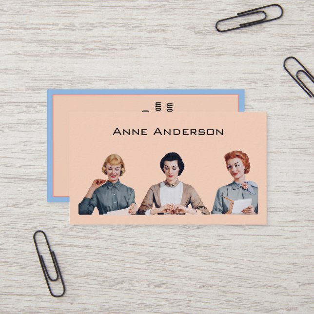 Carte de visite d'assistant administratif (Devant/Arrière en situation)