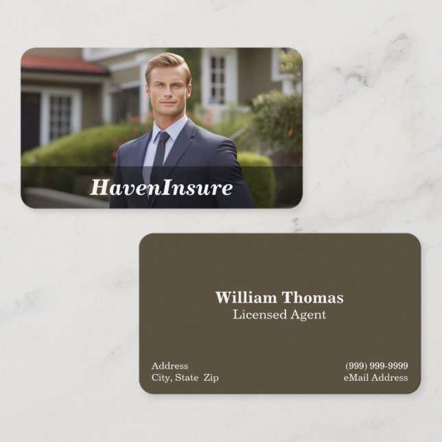 Carte de visite d'assurance habitation / habitatio (Devant / Derrière)