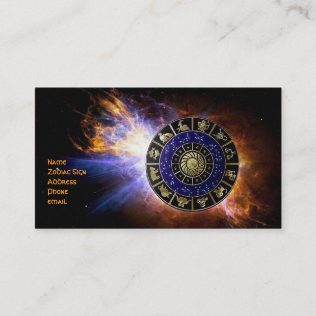 Carte de visite d'astrologie (Devant)