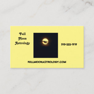 Carte de visite d'astrologie Pleine lune