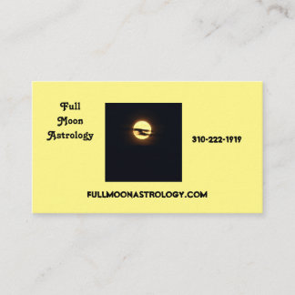 Carte de visite d'astrologie Pleine lune