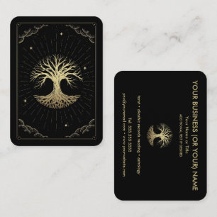 Carte de visite d'astrologue du lecteur de tarot d