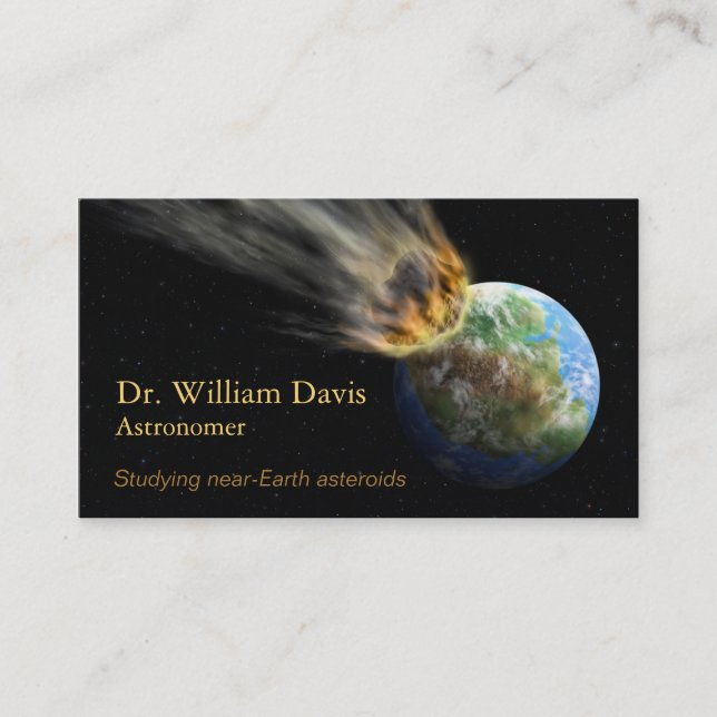 Carte de visite d'astronomie (Devant)