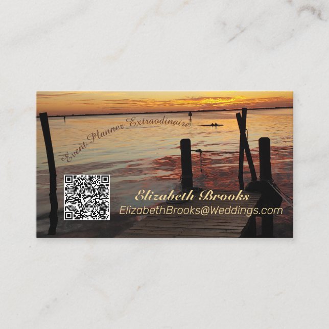 Carte De Visite Dauphins au coucher du soleil (Devant)