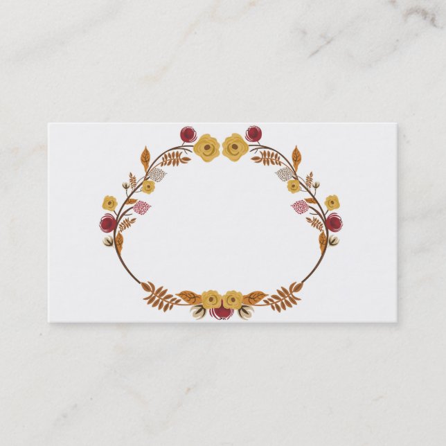 Carte de visite d'automne (Devant)