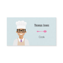 Carte de visite d'avatar Cook personnalisé