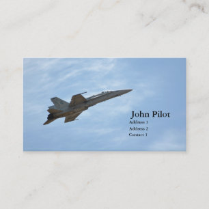 Carte de visite d'avion de chasse