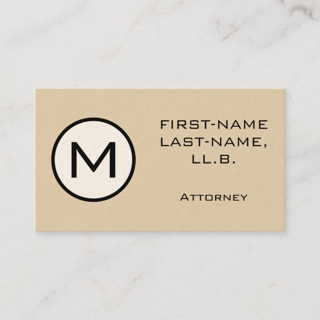 Carte de visite d'avocat de base et minimale (Devant)