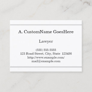Carte de visite d'avocat simple et minimaliste