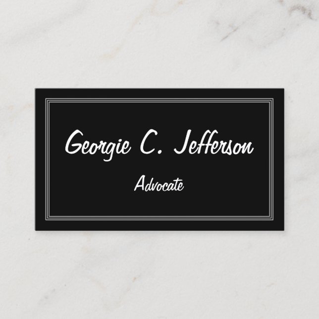 Carte de visite d'avocat simple et professionnel (Devant)
