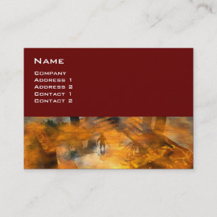 Carte De Visite DAWNING DARK/MONDE ALIEN Science Fiction Rouge