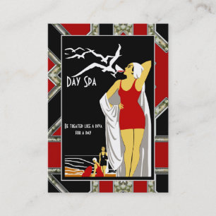 Carte de visite Day Spa Beauté Salon Diva rétro