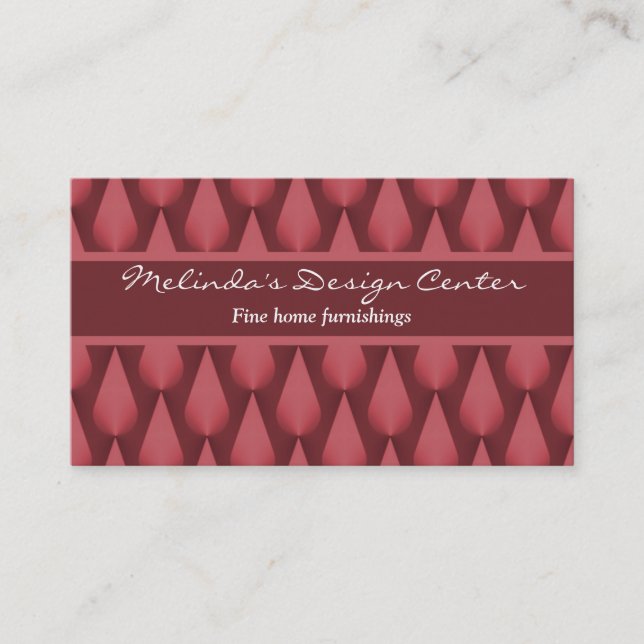 Carte de visite Dazzling Raindrops, Maroon (Devant)