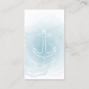 Carte de visite de Ancre marine couleur bleue
