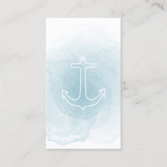 Carte de visite de Ancre marine couleur bleue (Devant)