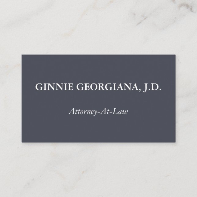 Carte de visite de avocat simple et minimal (Devant)
