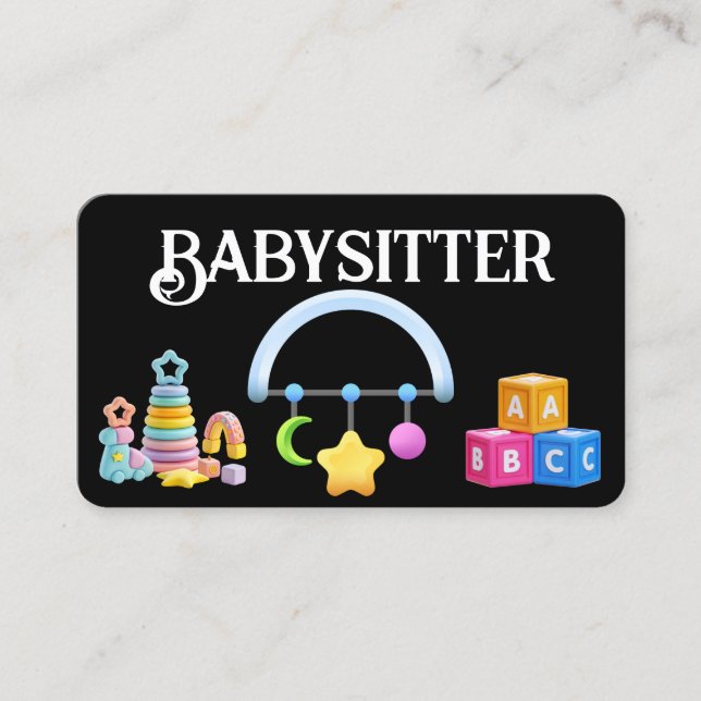 Carte de visite de baby-sitter (Devant)