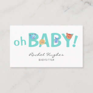 Carte de visite de baby-sitter