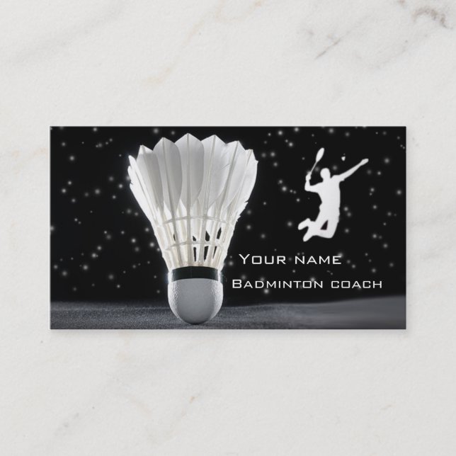 Carte de visite de badminton (Devant)