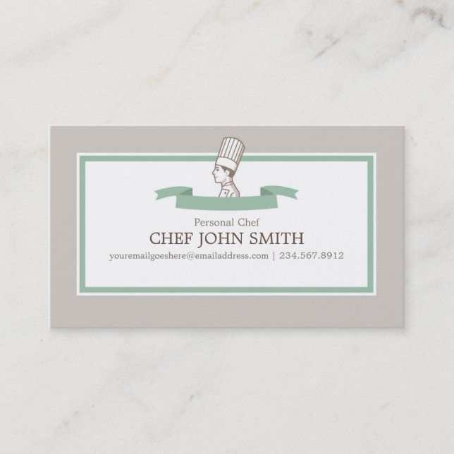 Carte de visite de Baker de cuisinier de chef (Devant)