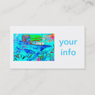 carte de visite de baleines de bosse