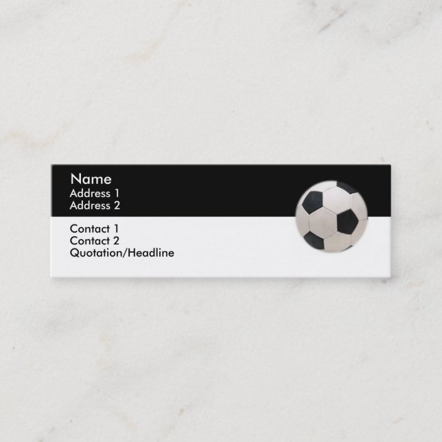Carte de visite de balle de football (Devant)