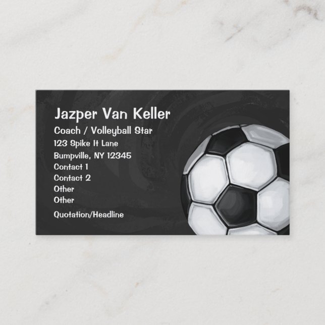 Carte de visite de balle de football (Devant)